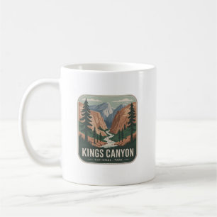 Kings-Canyon-Nationalpark Retro-Abzeichen Kaffeetasse