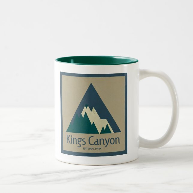 Kings Canyon Nationalpark Rustic Zweifarbige Tasse (Rechts)