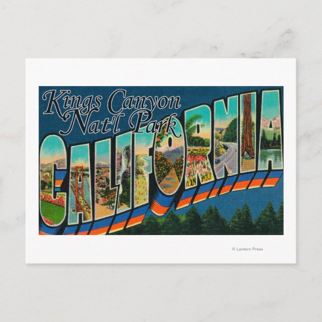 Kings Canyon Nat'l Park, CA - Large Letter Scene Postkarte (Vorderseite)