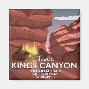 Kings Canyon Sierra Nevada Reiseplakat Magnet