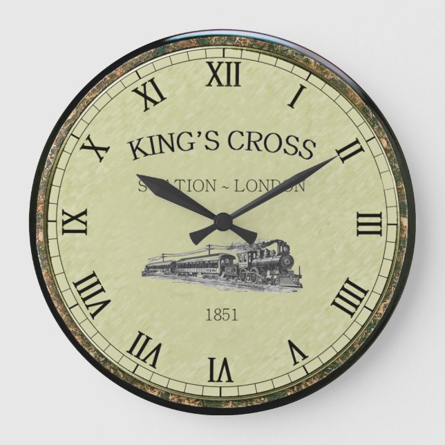  ~ "Kings Cross" ~ London ~ England  Große Wanduhr (Vorderseite)