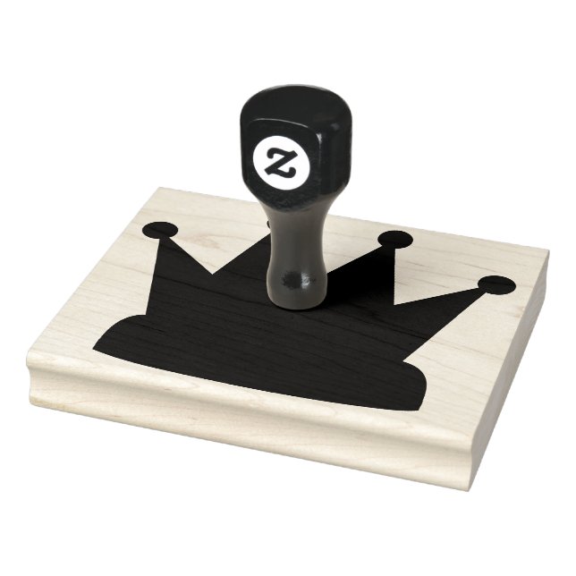 King's Crown, Silhouette, 4" x 5" Gummi Briefmarke Gummistempel (Stempel)