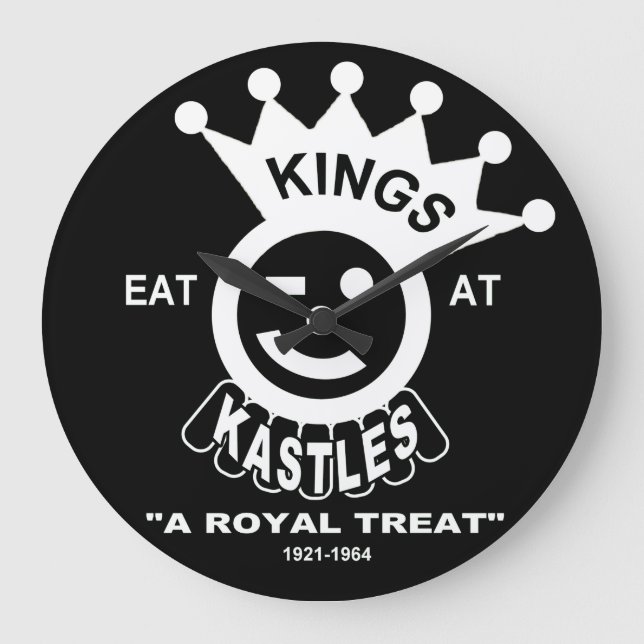 Kings Kastle Hamburgers, Chicago, IL Große Wanduhr (Vorderseite)