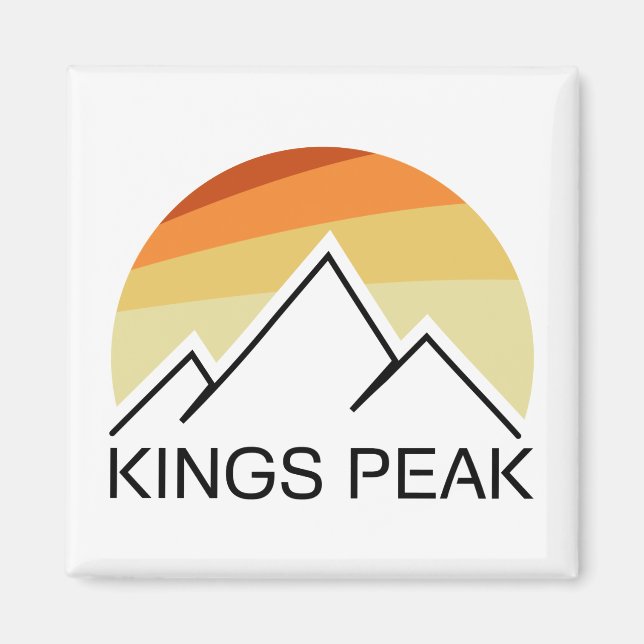Kings Peak Utah Retro Magnet (Vorne)