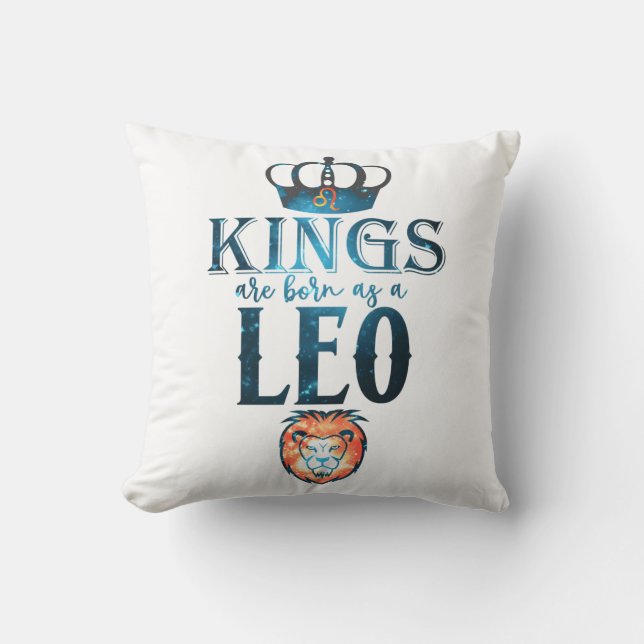 KINGS sind als LEO Zodiac Sign August geboren Kissen (Vorderseite)