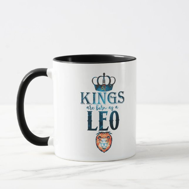 KINGS sind als LEO Zodiac Sign August geboren Tasse (Links)