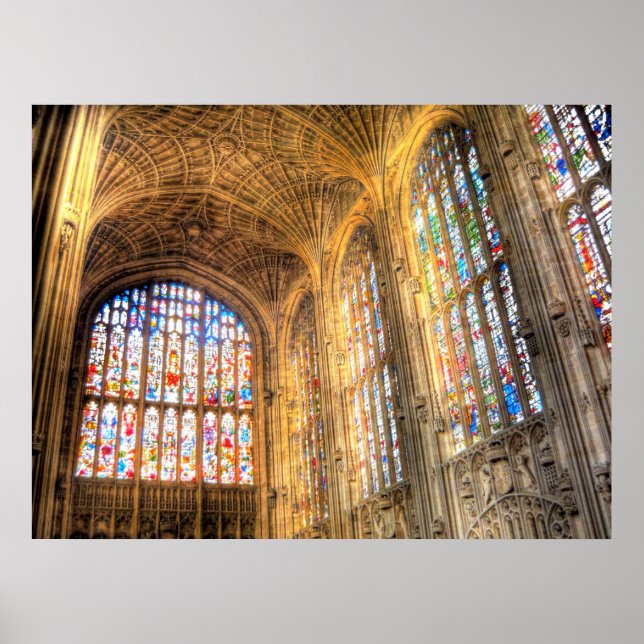 King's Uni Kapelle ~ Cambridge, England Poster (Vorne)
