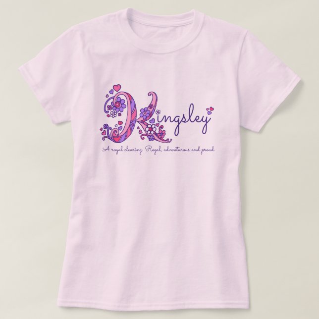 Kingsley Name und Bedeutung Damenkleidung T-Shirt (Design vorne)