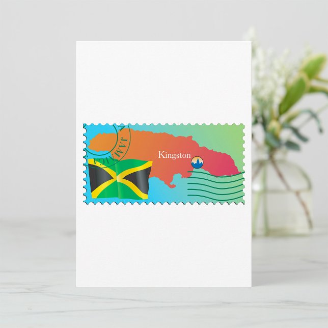 Kingston Jamaica Karte und Flagge (Von Creator hochgeladen)