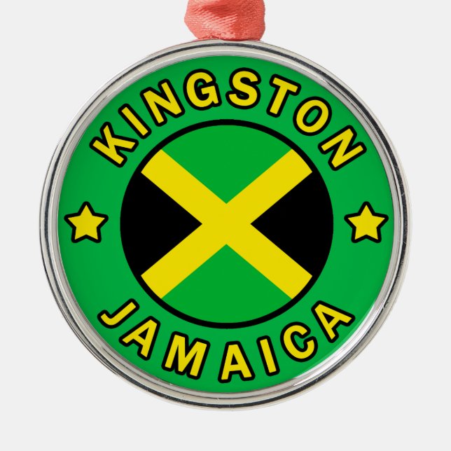 Kingston Jamaica Ornament Aus Metall (Vorne)