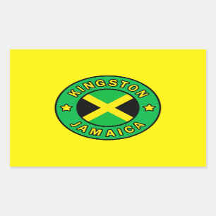 Kingston Jamaica Rechteckiger Aufkleber
