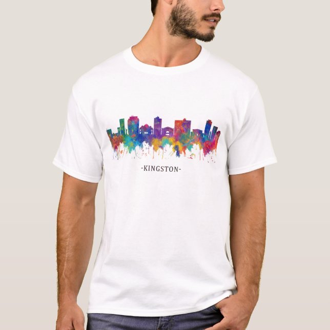 Kingston Jamaica Skyline T-Shirt (Vorderseite)