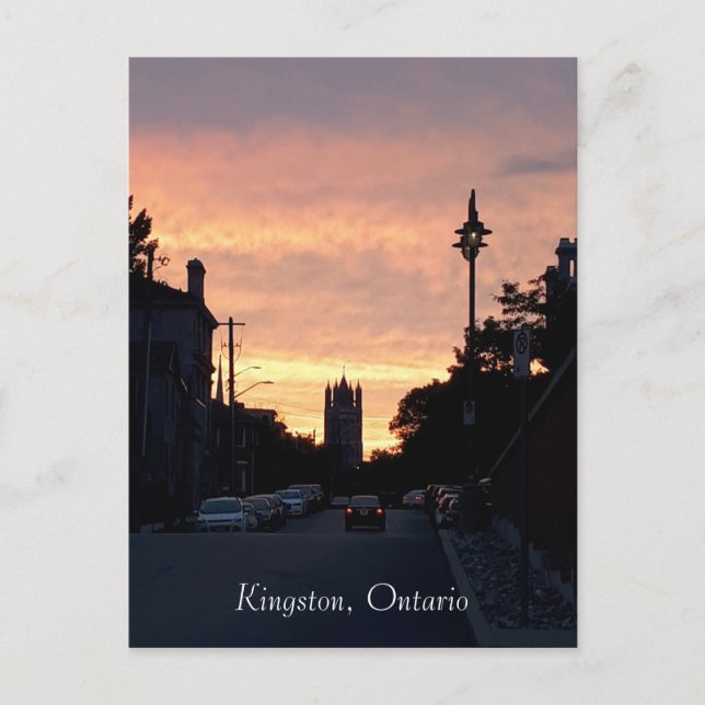 Kingston - Ontario - Sonnenuntergang - Reise Postkarte (Vorderseite)