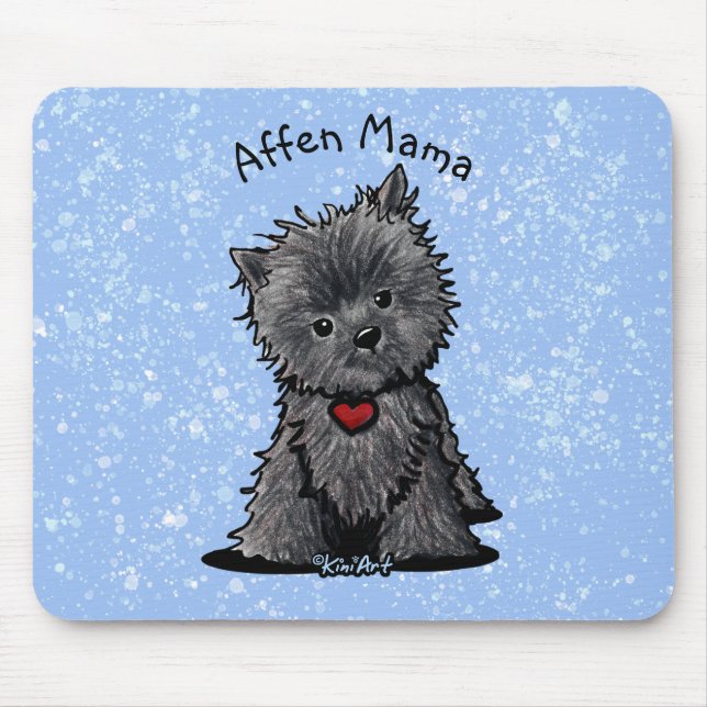 KiniArt Affenpinscher Dog Mousepad (Vorne)