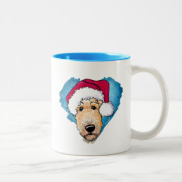 KiniArt Airedale Christmas Café Mug