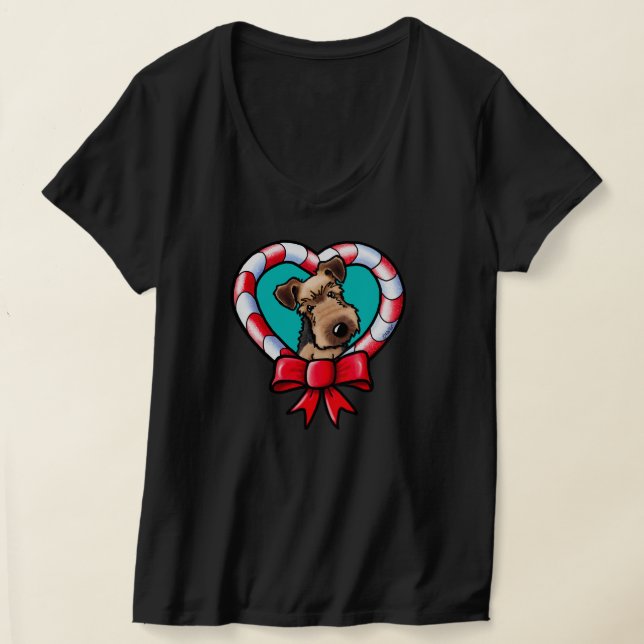 KiniArt Airedale Weihnachts-Liebe T-Shirt (Ablage )