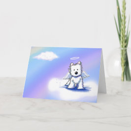 KiniArt Angel Westie Sympathy Card Karte