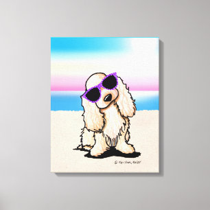 KiniArt ASCOB Cocker Spaniel Dog Beach Leinwanddruck