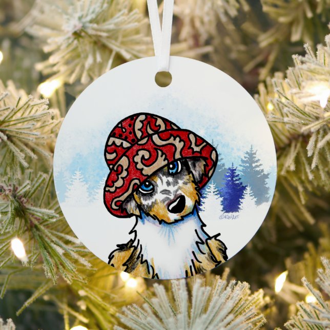 KiniArt Australian Shepherd Ornament (InSitu)