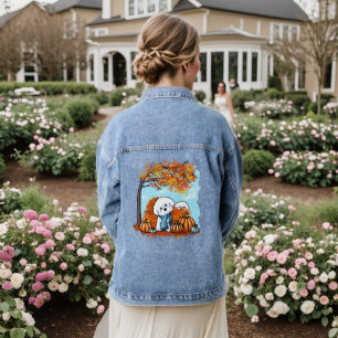 KiniArt Autumn Bichon Frise Jeansjacke
