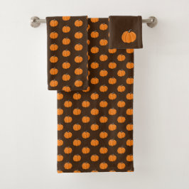 KiniArt Autumn Pumpkin Badhandtuch Set