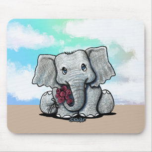 KiniArt Baby-Elefanten-Mauspad Mousepad