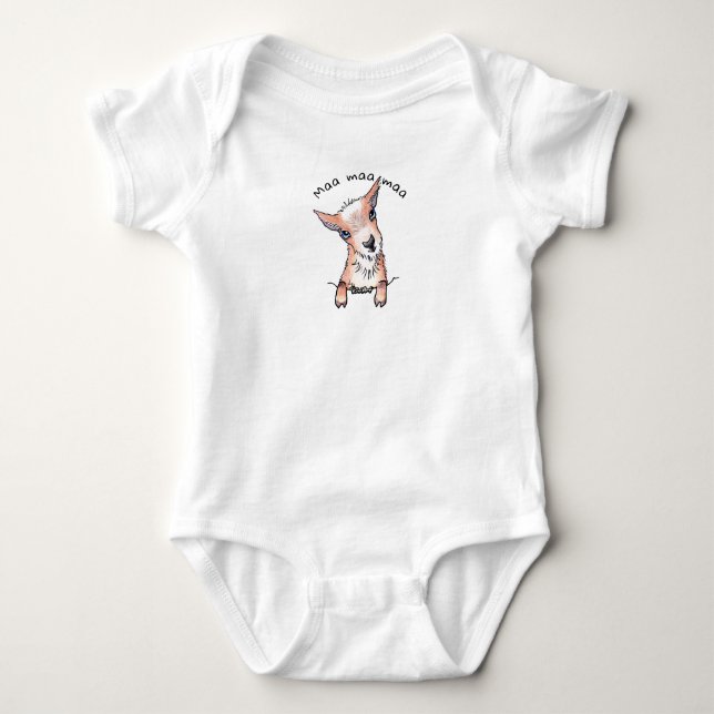 KiniArt Baby Goat Baby Strampler (Vorderseite)