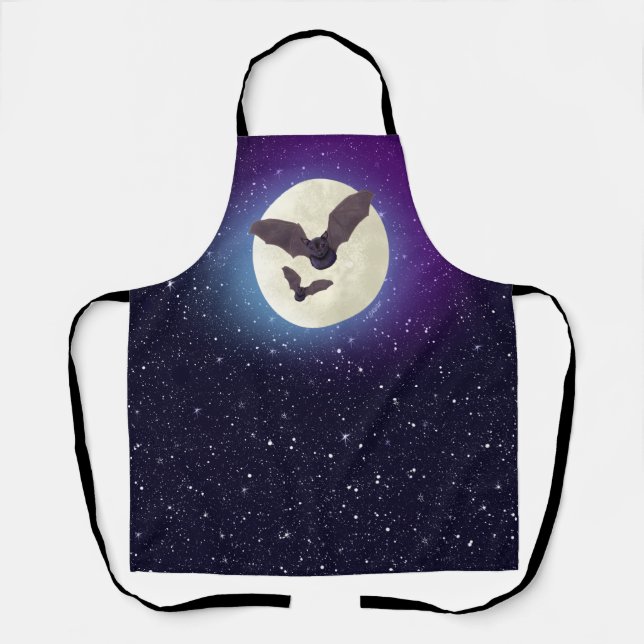 KiniArt Bat Halloween Schürze (Vorderseite)