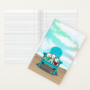 KiniArt Beach Westies Notizbuch