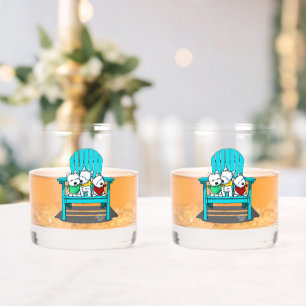 KiniArt Beach Westies Whiskyglas
