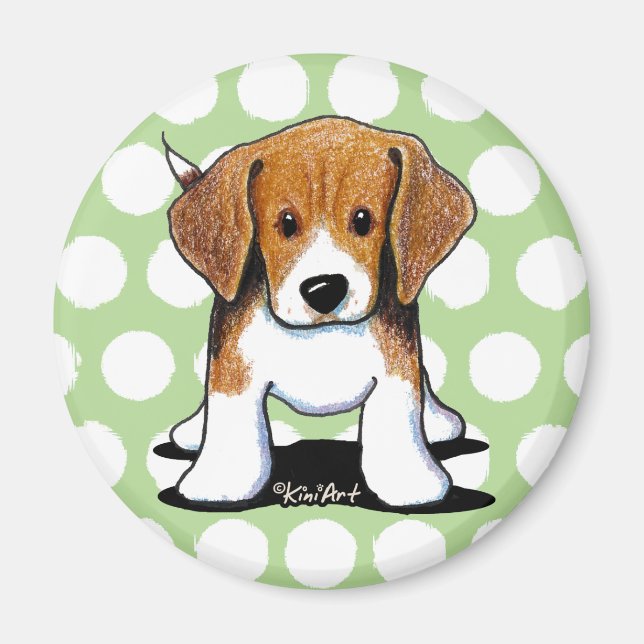 KiniArt Beagle Pup Magnet (Vorne)