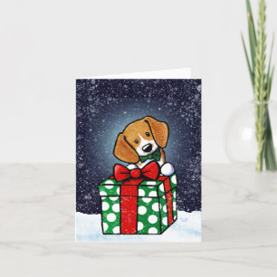 KiniArt Beagle Weihnachtskarte Karte