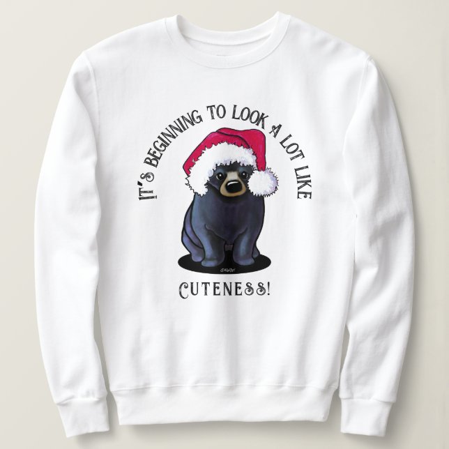 KiniArt Bear Cub Christmas Sweatshirt (Design vorne)