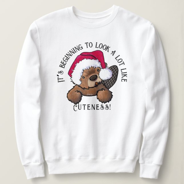 KiniArt Beaver Christmas Sweatshirt (Design vorne)