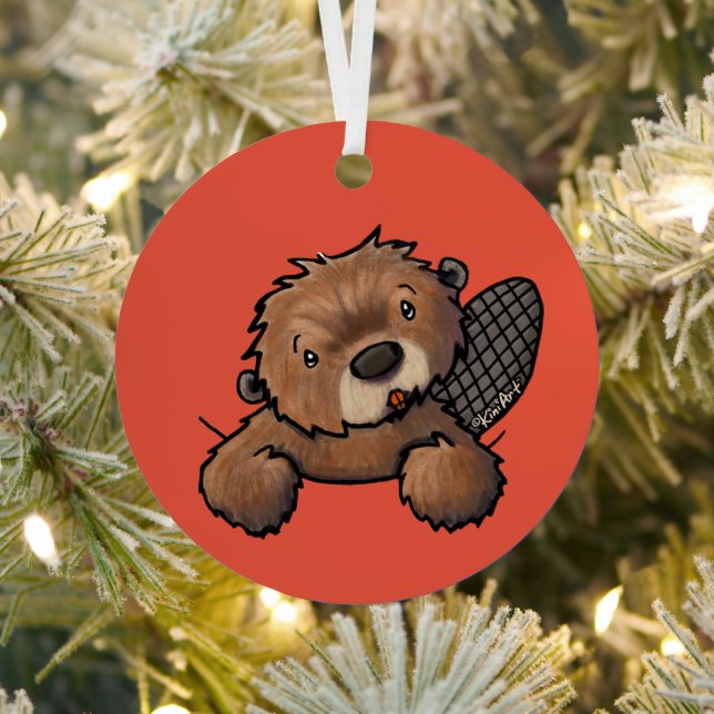 KiniArt Beaver Ornament Aus Metall (InSitu)