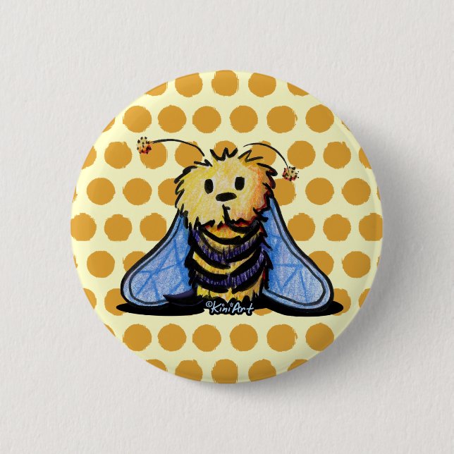 KiniArt Bee Pinback Button (Vorderseite)