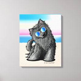 KiniArt Belgischer Sheepdog Beach Leinwanddruck