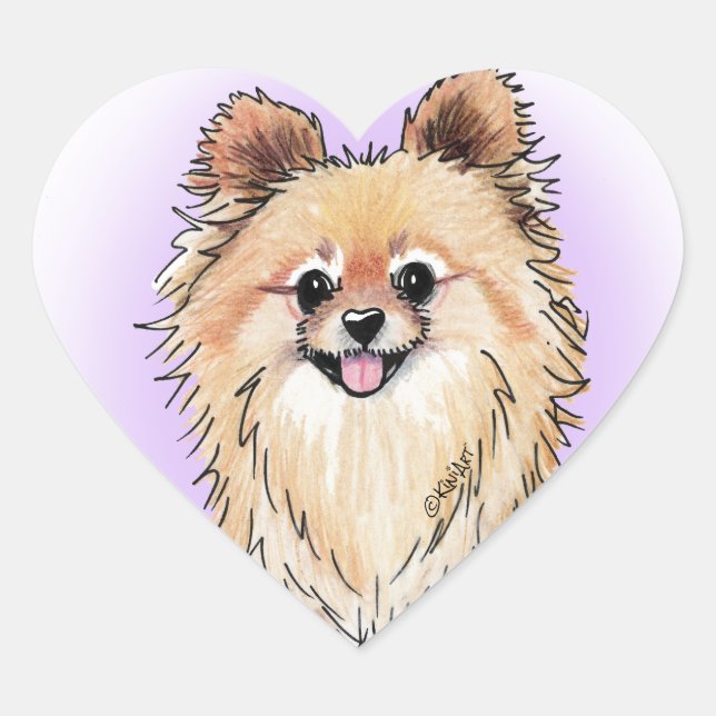 KiniArt Bella Pom Heart Sticker (Vorderseite)