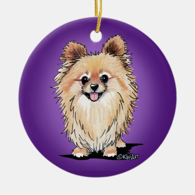 KiniArt Bella Pom Keramik Ornament (Vorne)