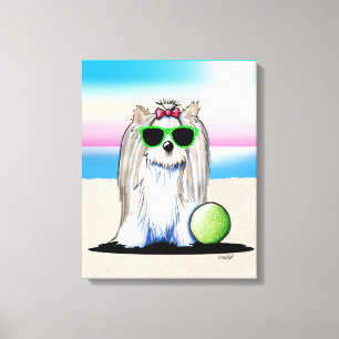 KiniArt Biewer Yorkie Terrier Canvas Print Leinwanddruck