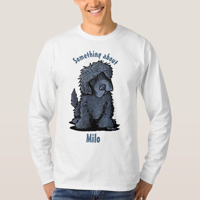 KiniArt Black Newfundland Dog T - Shirt (Vorderseite)