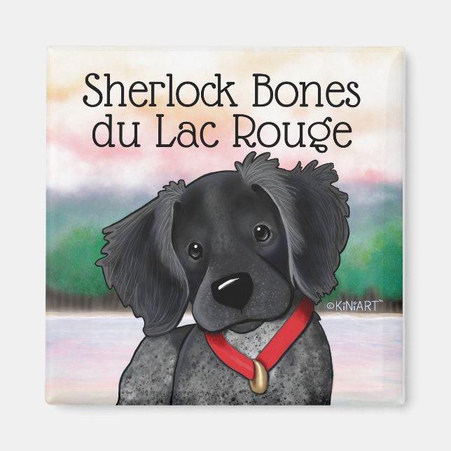 KiniArt Black Roan Brittany Magnet (Vorne)