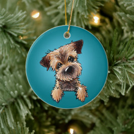 KiniArt Border Terrier Keramik Keramik Ornament