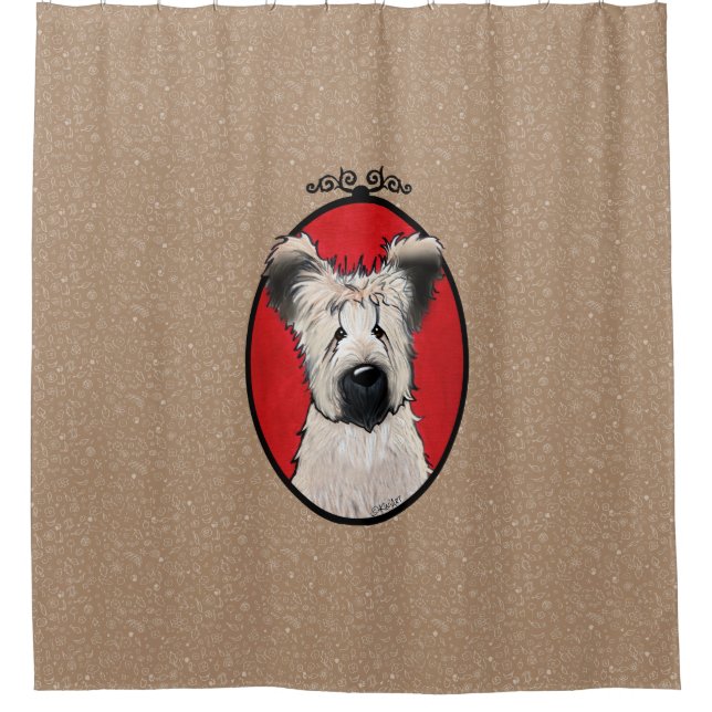 KiniArt Briard Duschvorhang (Vorderseite)