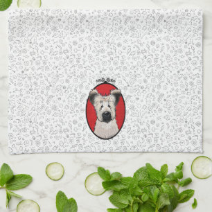 KiniArt Briard Geschirrtuch