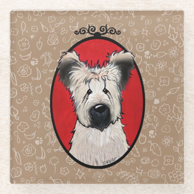 KiniArt Briard Glasuntersetzer (Vorderseite)