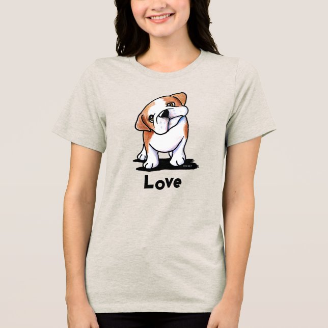 KiniArt Bulldog Tri-Blend Shirt (Vorderseite)