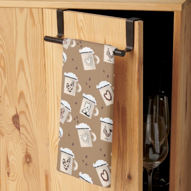 KiniArt Café Lover serviette de cuisine (Pliage en tiers)