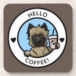 KiniArt Cairn Coffee Lover Hard plastic Untersetze Getränkeuntersetzer