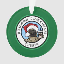 KiniArt Cairn Terrier Kaffee Weihnachten Ornament